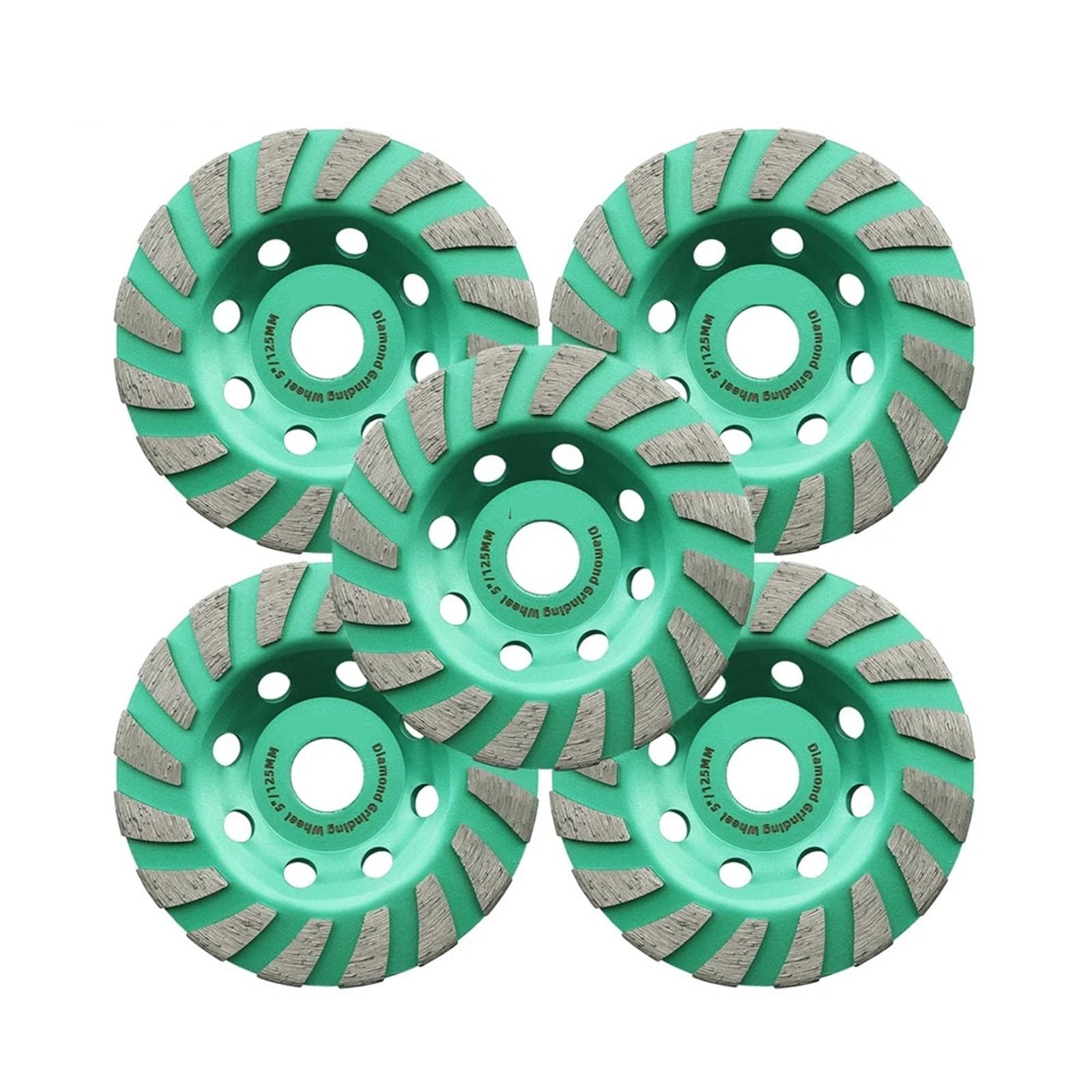 5 sztuk diamentowa tarcza szlifierska 100/115/125 mm tarcza szlifierska do betonu granitowa cegła marmur szlifierka kątowa narzędzie murarskie (4,5 cala 115 mm)
