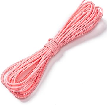 Aegero Elastic Bungee Cord, 1/8" x 25 Heavy Duty Bungie Cord,Kayak Stretch String Rope,Shock Cords,for DIY Projects,Kayak Strap Tarp Tie Down Canopy Boating Camping Tent Crafting PatioBright Pink