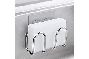 KESOL Sponge Holder Adhesive | No Drill Kitchen Sink Caddy Holder Accessories