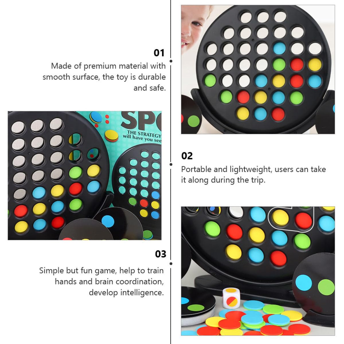1 Set Jeu de Société Éducatif d'Échecs – Jeu Interactif de Correspondance de Cartes et Pièces Stratégiques pour Développer la Coordination Main-Esprit et L'Intelligence