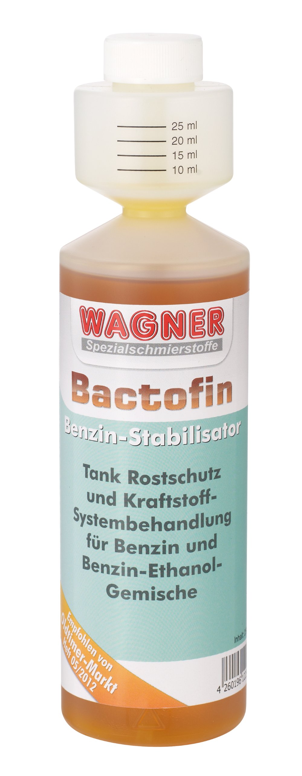 Wagner Bactofin Benzin Stabilisator für 2-&4-Takt-Otto-Motoren, Fahrzeuge Aller Art&Baujahre, Boote, Kleingeräte| Benzin Additiv Verhindert Korrosion&Verunreinigungen – für Überwinterung (250ml)