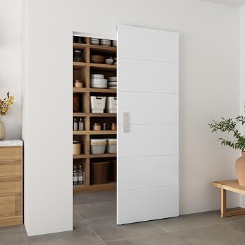 BarnSmith 30"x84" Concealed Sliding Barn Door with Soft Close Hardware Kits