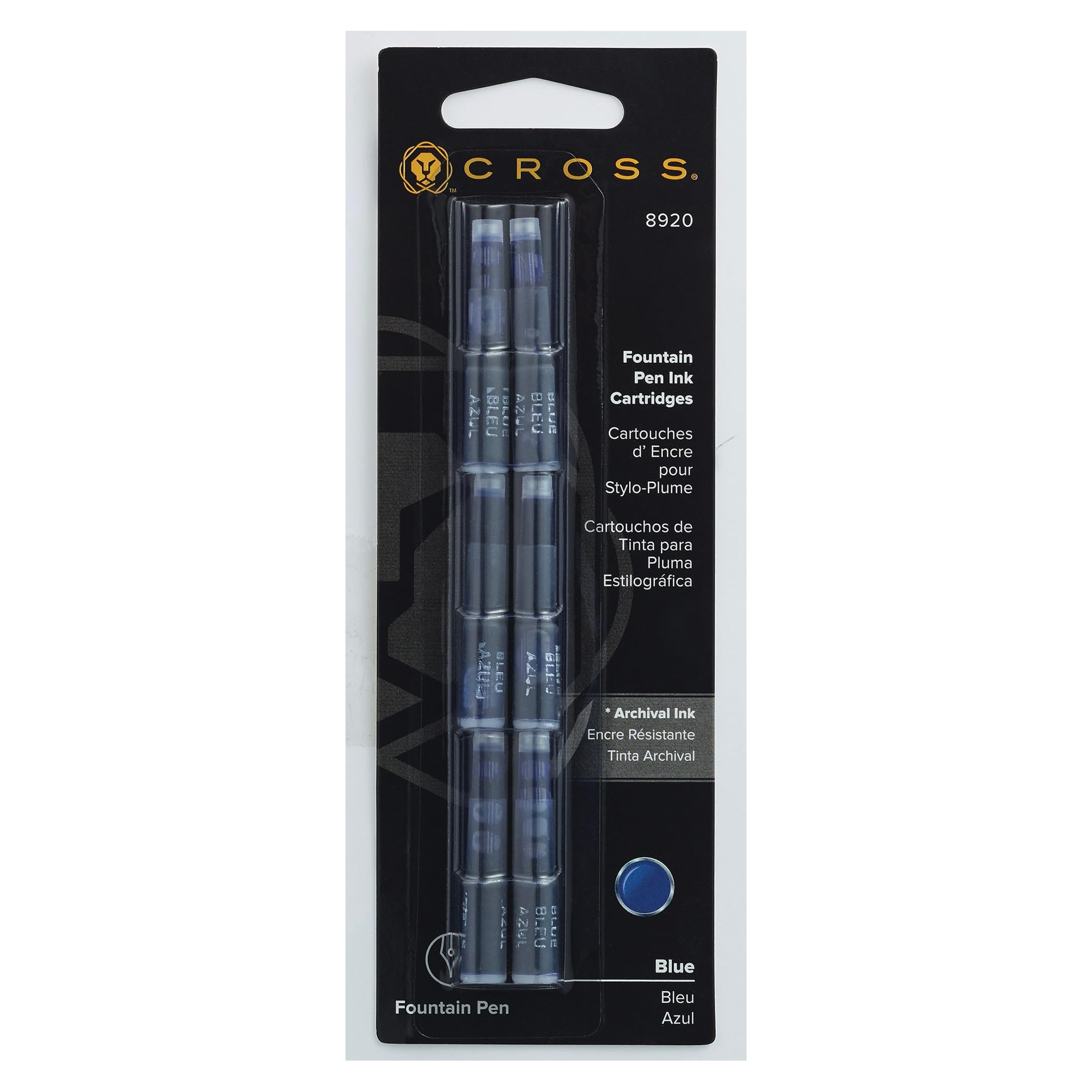 Cross Fountain Pen Refill - Blue (6 Cartridges)