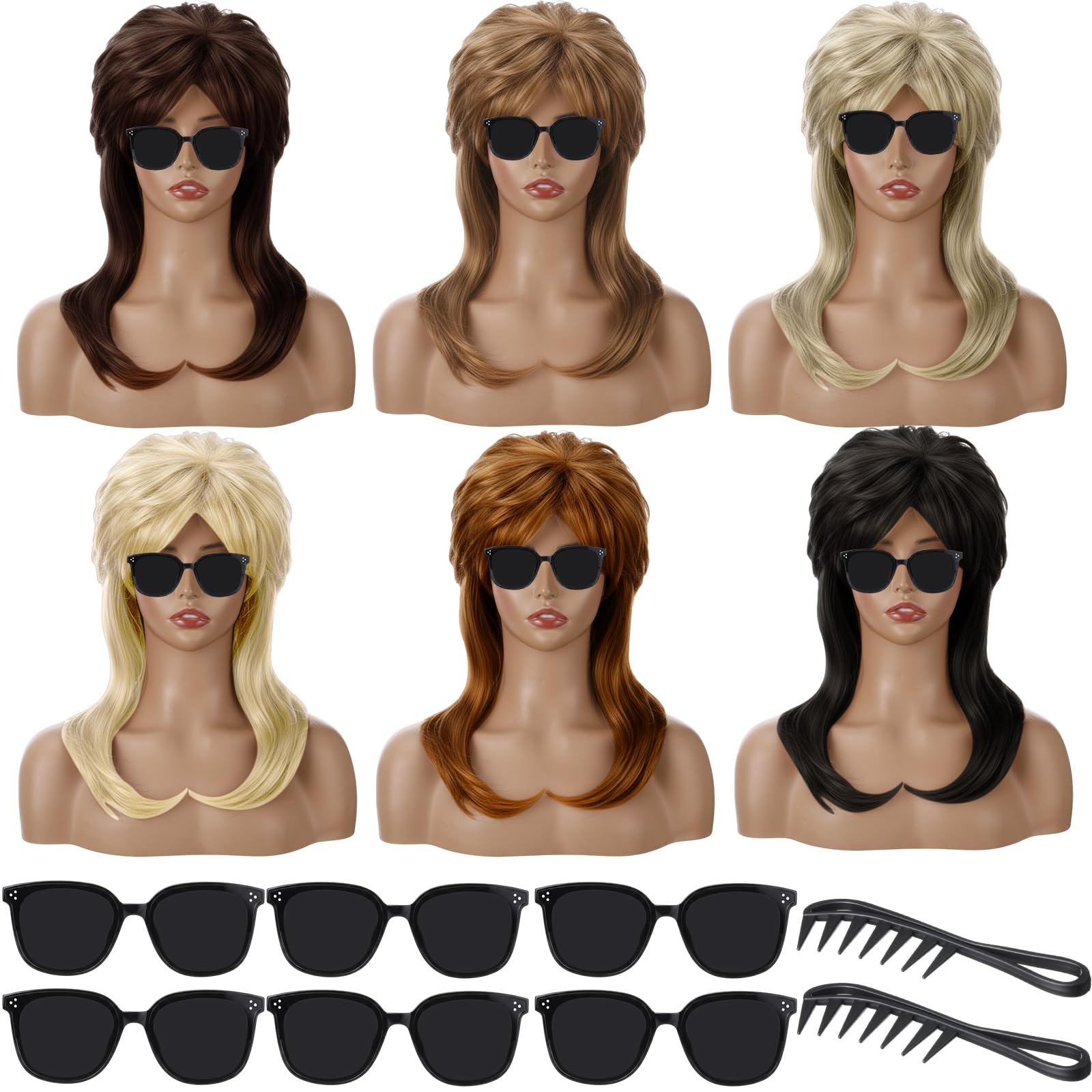Photo 1 of Suncalla Mullet Wigs Set