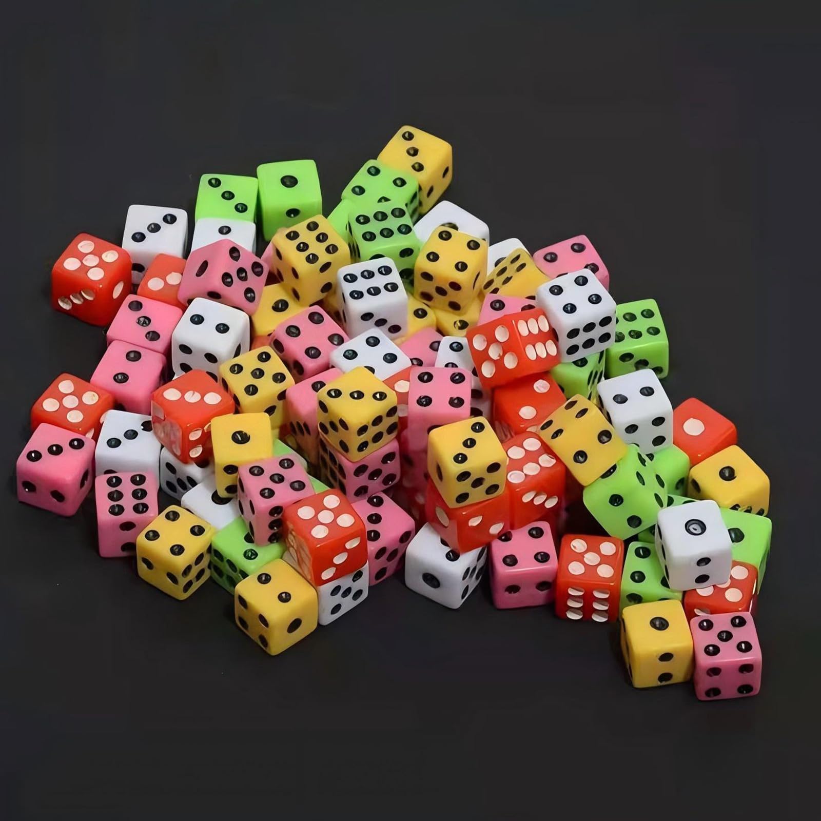 FILOEEX 500 Pcs Colored Dice Set,8mm Mini Dice Set,6 Sided Small Dice,Mini Dice Bulk for Parties Board Games Early Elementary Classroomteaching Math Learning - Image 2