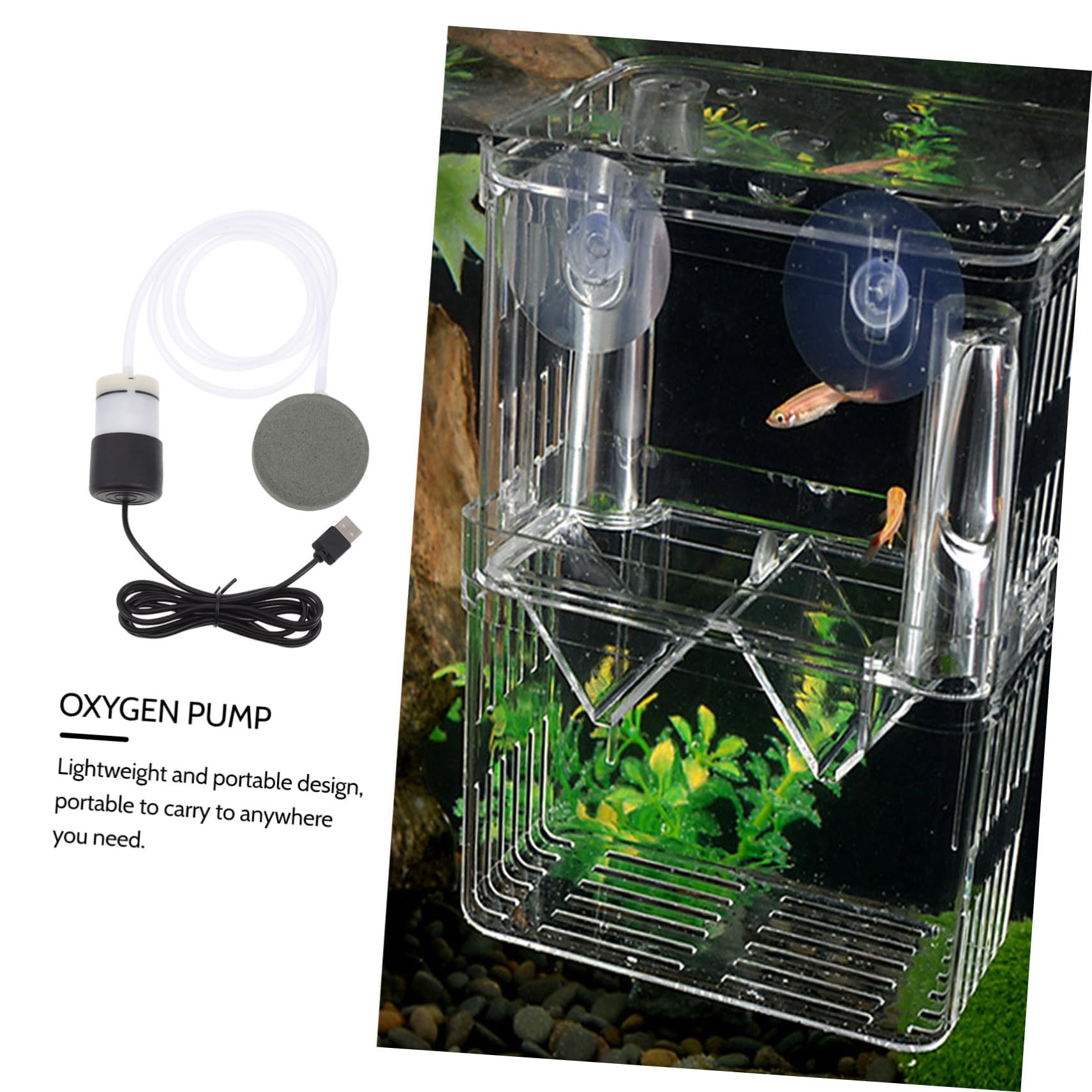 Toddmomy Sauerstoffpumpe Für Fischbecken Aqua Klein Tank Luft Hausbedarf Mini-sauerstoffpumpe USB-sauerstoffpumpen Abs