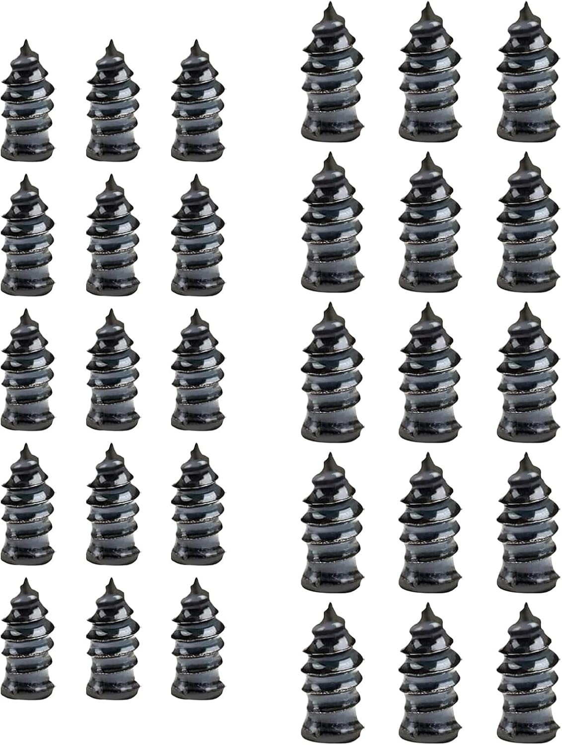 30PCS Tire Repair Rubber Nail, Vacuum Tire Plugs Repair Screws Kit, Tire Screw Plugs Quick Repair Tool, Universal Flat Tire Repair Kit Rubber Studs, for Car, Motorcycle, Bicycle (15 S +15 L)