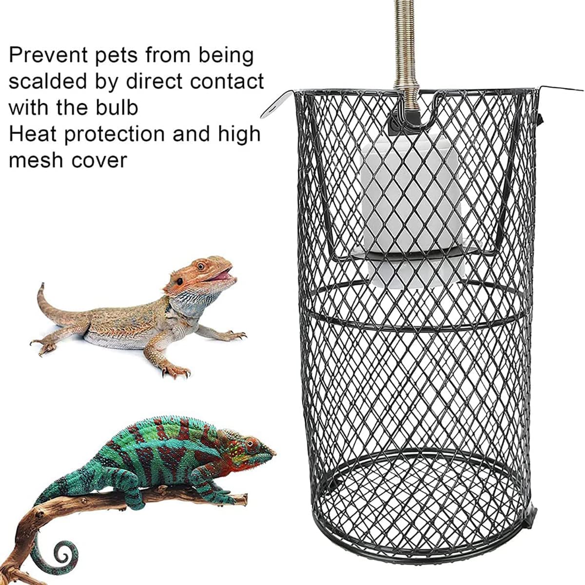 Pantalla Lámpara Resistente Al Calor Reptil, Pantalla Lámpara Calefacción Reptil, para Loros, Lagartos, Tortugas Marinas,25W