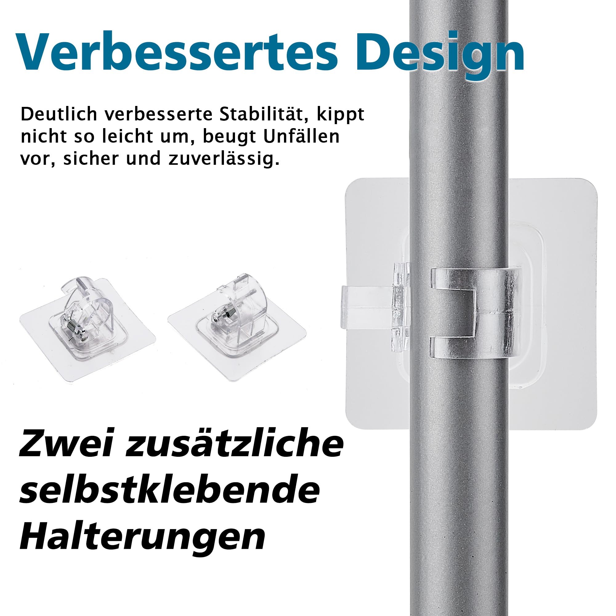 Duschablage ohne Bohren Edelstahl Teleskop Duschregal Duschgel Halterung Eckregal Bad mit 4 Körben, 85-325cm, für Badewanne Badezimmer Dusche und Küche, Grau
