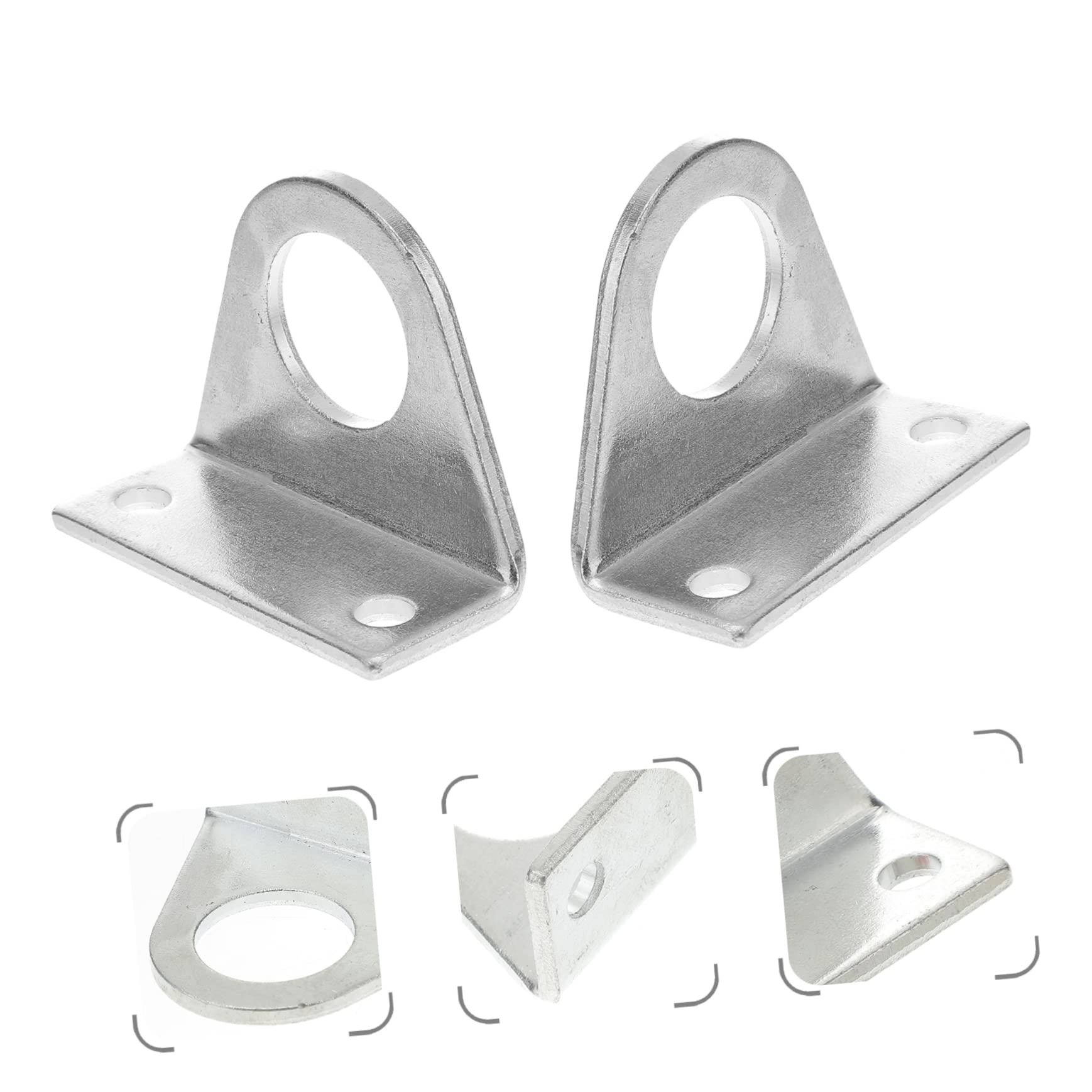 3 Paare U-Klemme für Zylinderstange Halterung für pneumatische Zylinder pneumatischer Zylinder Luftzylinder Zylinderhalterung pneumatische Teile Edelstahl 304 Silver
