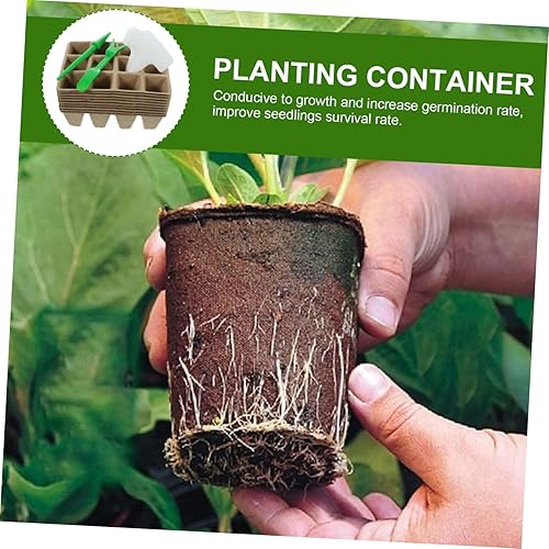 Miniatura 7 de Yardwe Juego de macetas de vivero para horticultura Suculentas Suelo Inicio Planta Invernadero titular de plantas desechables Traje floral