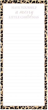 Graphique Cheetah Print Holiday Magnetic Notepad | 100 Tear-Away Sheets | Grocery, Shopping, To-Do List | Writing Pad for Fridge, Kitchen, Office |Lined Paper | Great Gift | 4 x 9.25