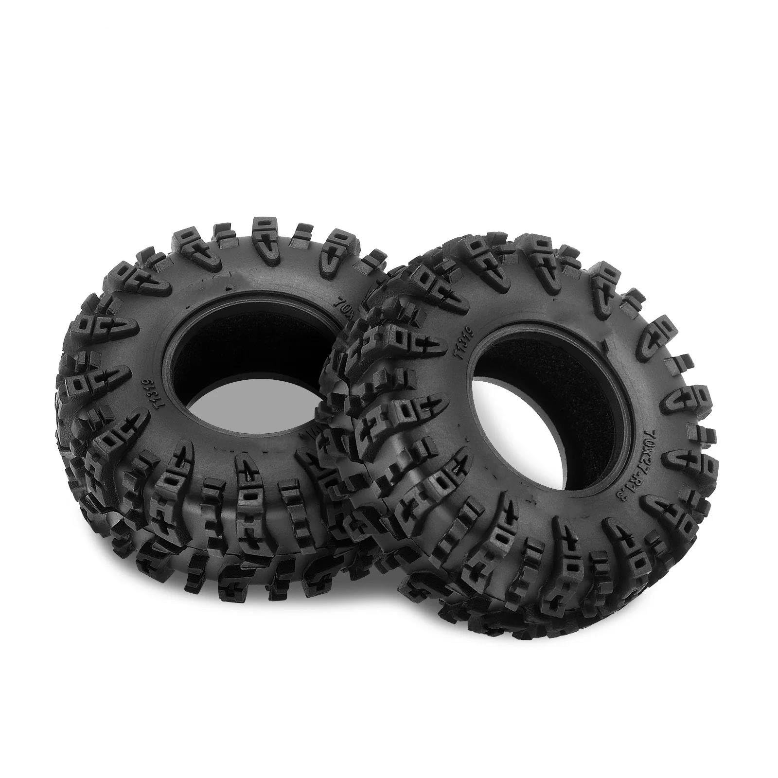 Compatibile Con 1/18 1/24 RC Crawler Car 70 * 27mm 1.3 "Pneumatici Pneumatico In Gomma Accessorio Ricambio Per RC Ruote Gomma
