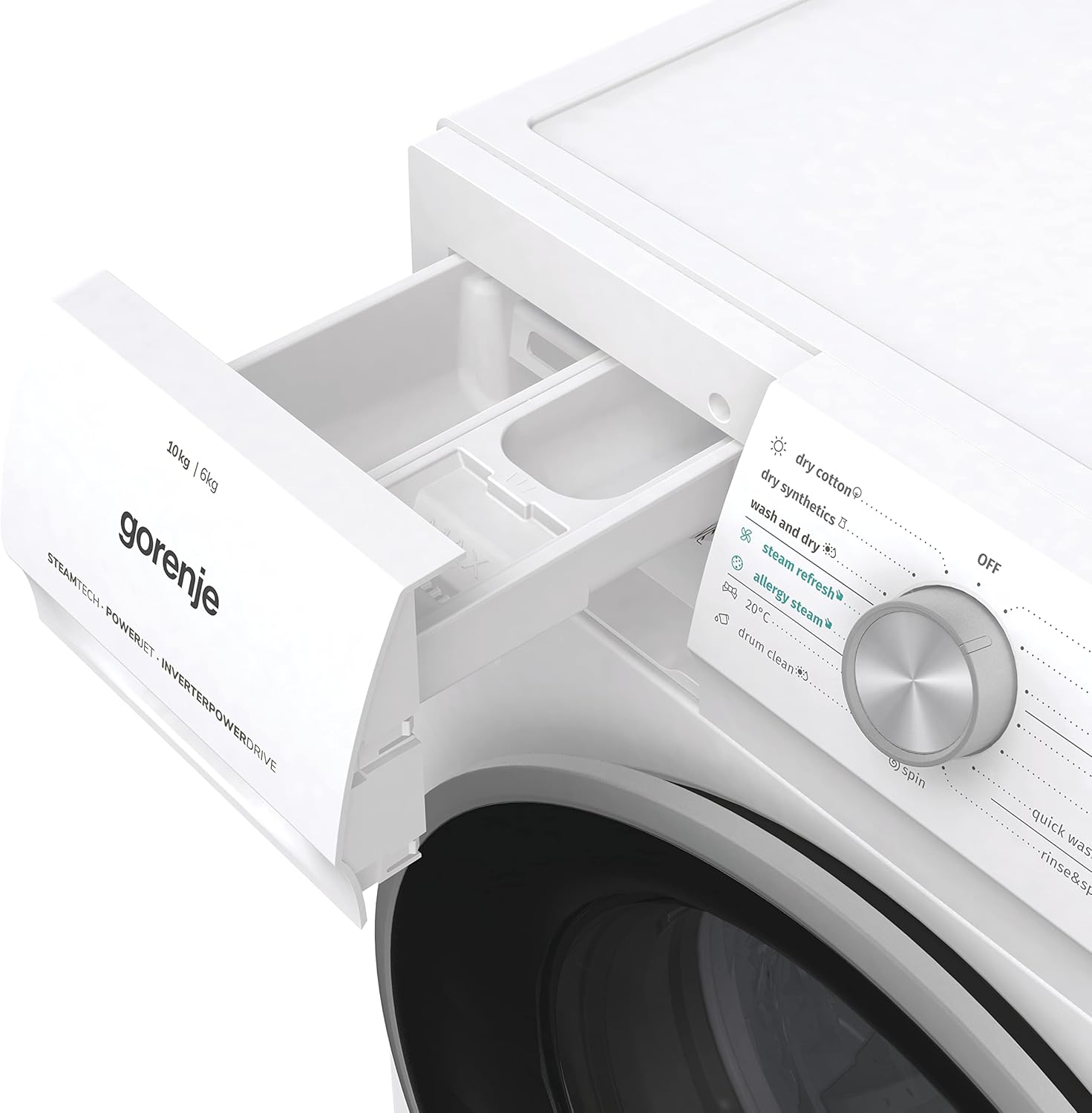 Gorenje WD10514S Washer Dryer detergent drawer open