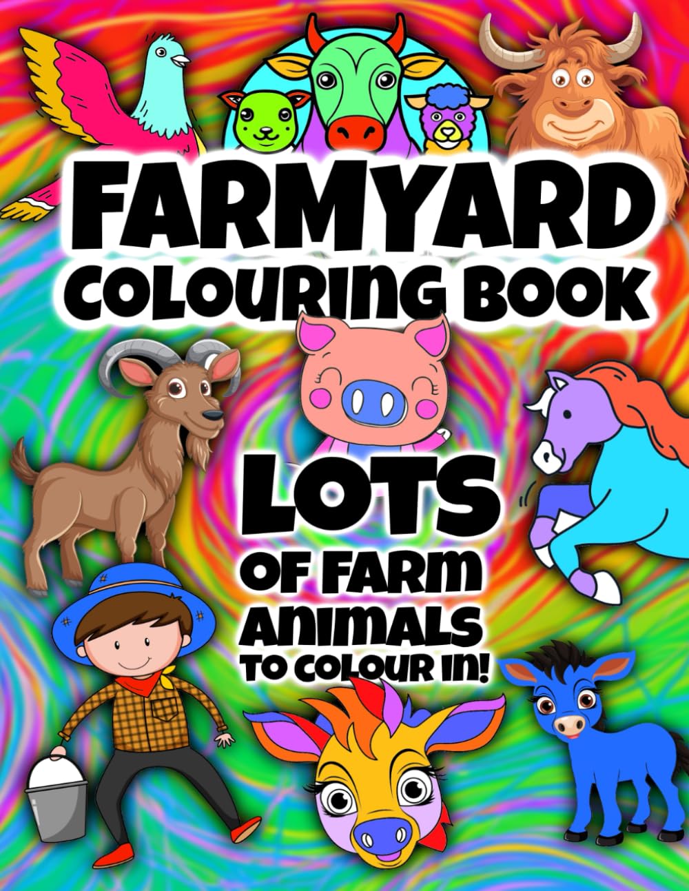 Farmyard Colouring Book: Colour in all your farmyard favourites! (Pixie Publishing Series: Colouring In Books For Children)