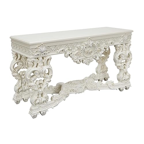 ACME Furniture Antique White Traditional Rectangular Sofa Table