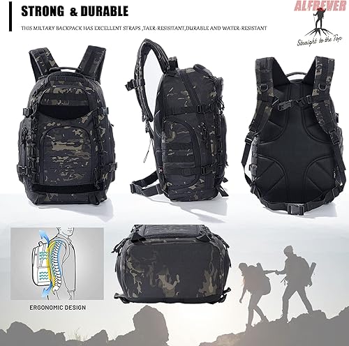 Miniatura 3 de Mochila táctica militar de 38L para hombre, bolsa de asalto Mochilas del ejército Mochila grande para acampar senderismo mochila para exteriores