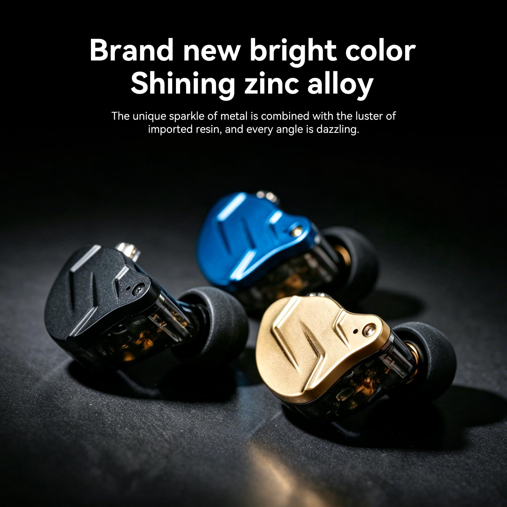KZ ZSN PRO X - Auricolari da gaming IEM con cuffie 1BA e 1DD, auricolari KZ ad alta fedeltà, cablati ad alta risoluzione, cuffie in-ear monitor (senza microfono, blu)