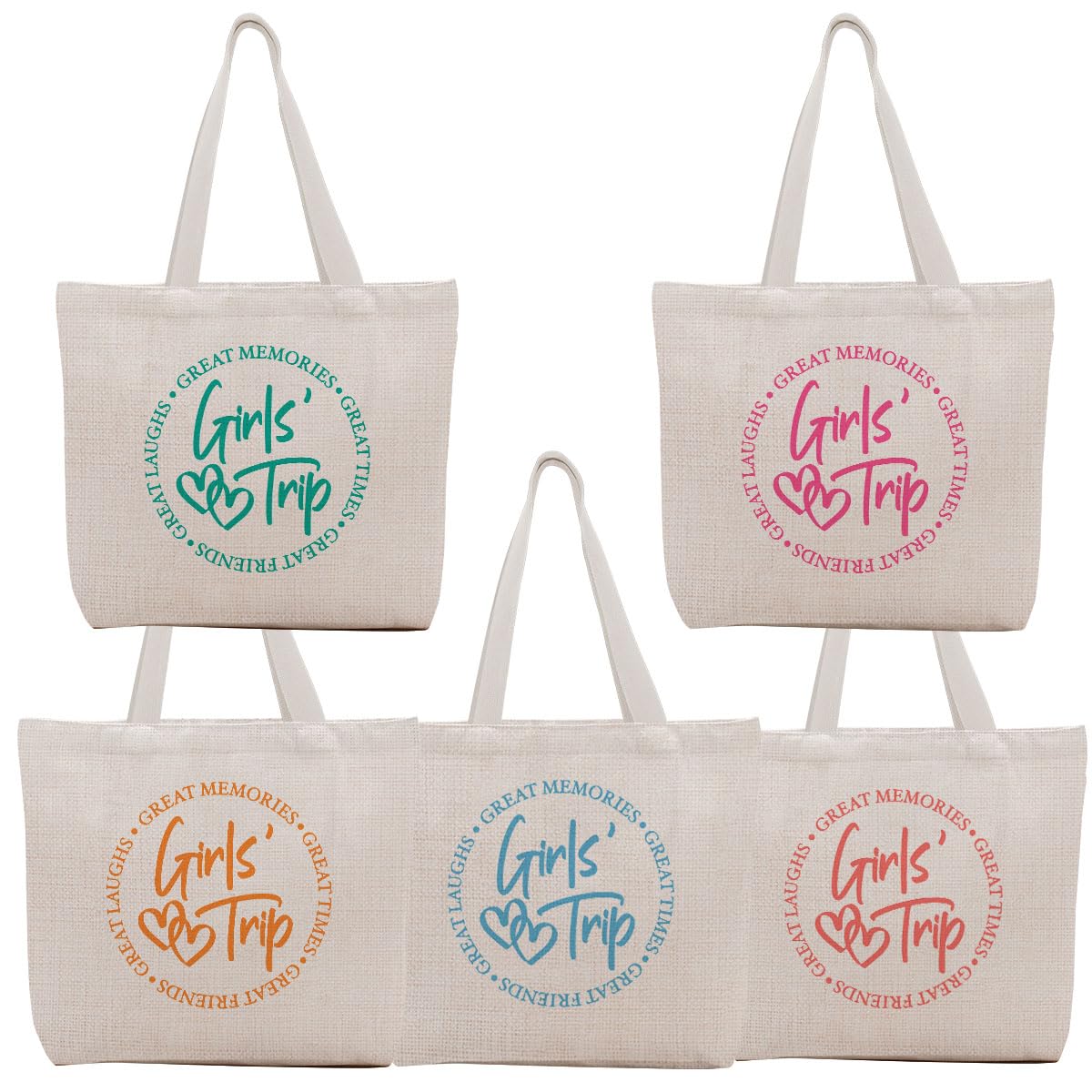 BQXH 4 PCs 5 Pcs 6 Pcs Friend Trip Gifts Favors, 2026 Friendship Gifts, Tote Bag with Inner Porket Weekender Bags for Women