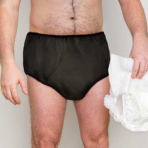 Miniatura 10 de 9 piezas de calzoncillos impermeables para incontinencia, pantalones de plástico a prueba de fugas, ropa interior de incontinencia para adultos,