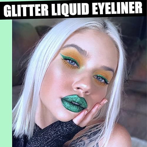 Miniatura 3 de Delineador de ojos líquido con purpurina de larga duración, impermeable, brillante, delineador líquido a prueba de manchas, de secado rápido,