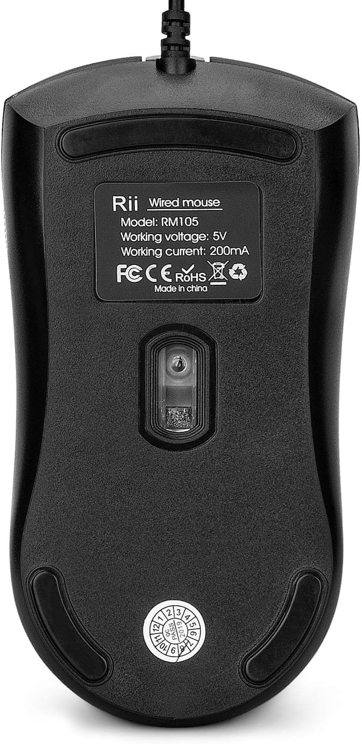 ماوس Rii گیمینگ RGB Ergonomic مدل RM105 +USB