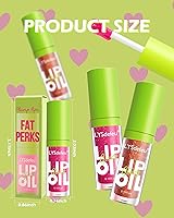 Vista 8 de Aceite Hidratante con Brillo para Labios - Aceite de Labios con Tinte Brillo de Labios, Brillo de Labios Rosa Mancha de Labios Glaseado Brillante