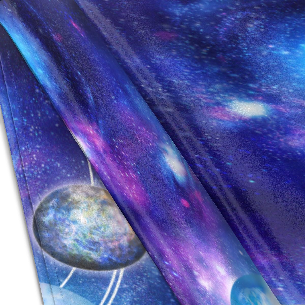 Planet, federe in raso per capelli e pelle, confezione da 2, con chiusura a busta, super morbide, resistenti alle pieghe, resistenti alle macchie, setose, 50,8 x 101,6 cm