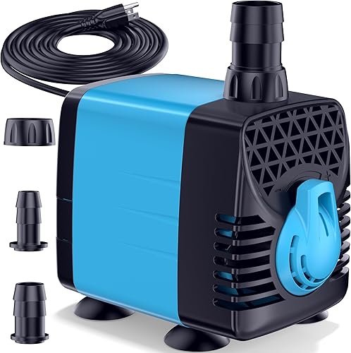 Miniatura 8 de POPOSOAP Bomba de agua sumergible, bomba de fuente para pecera, estanque, fuente, hidropónica, cascada