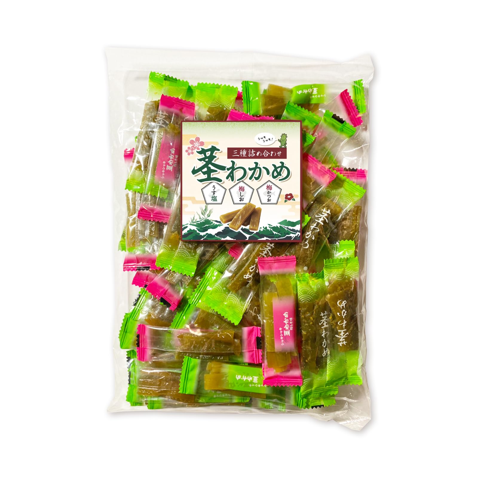 Amazon | 壮関 茎わかめ 3種アソート 300g シェアパック（うす塩・梅