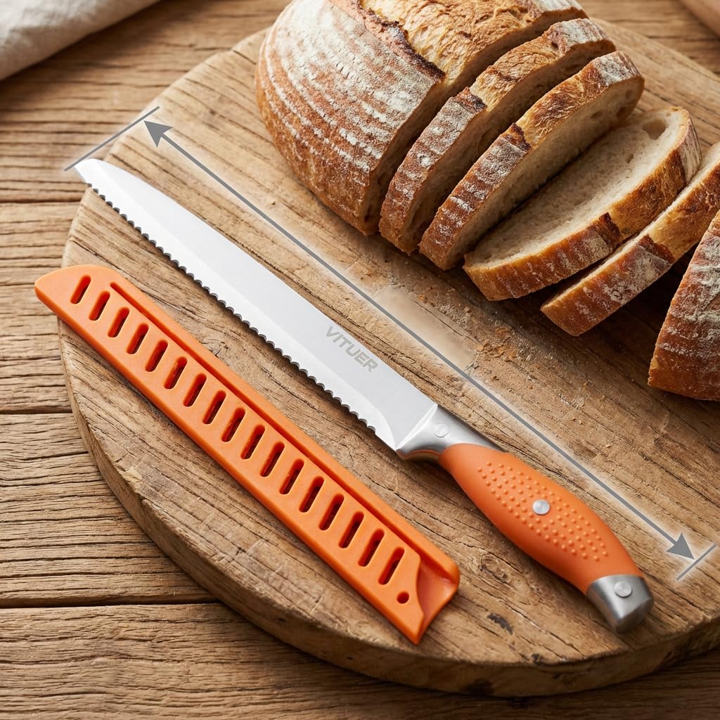 VITUER Bread Knife - Slice Like a Pro -8