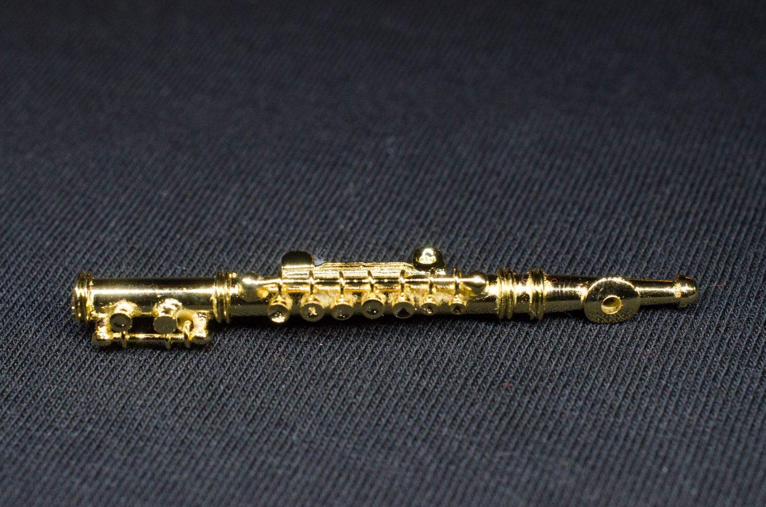 Miniblings Flute Broche flûtiste plaqué musique Flûte traversière + boîte - main bijoux mode I Pin Button Pins