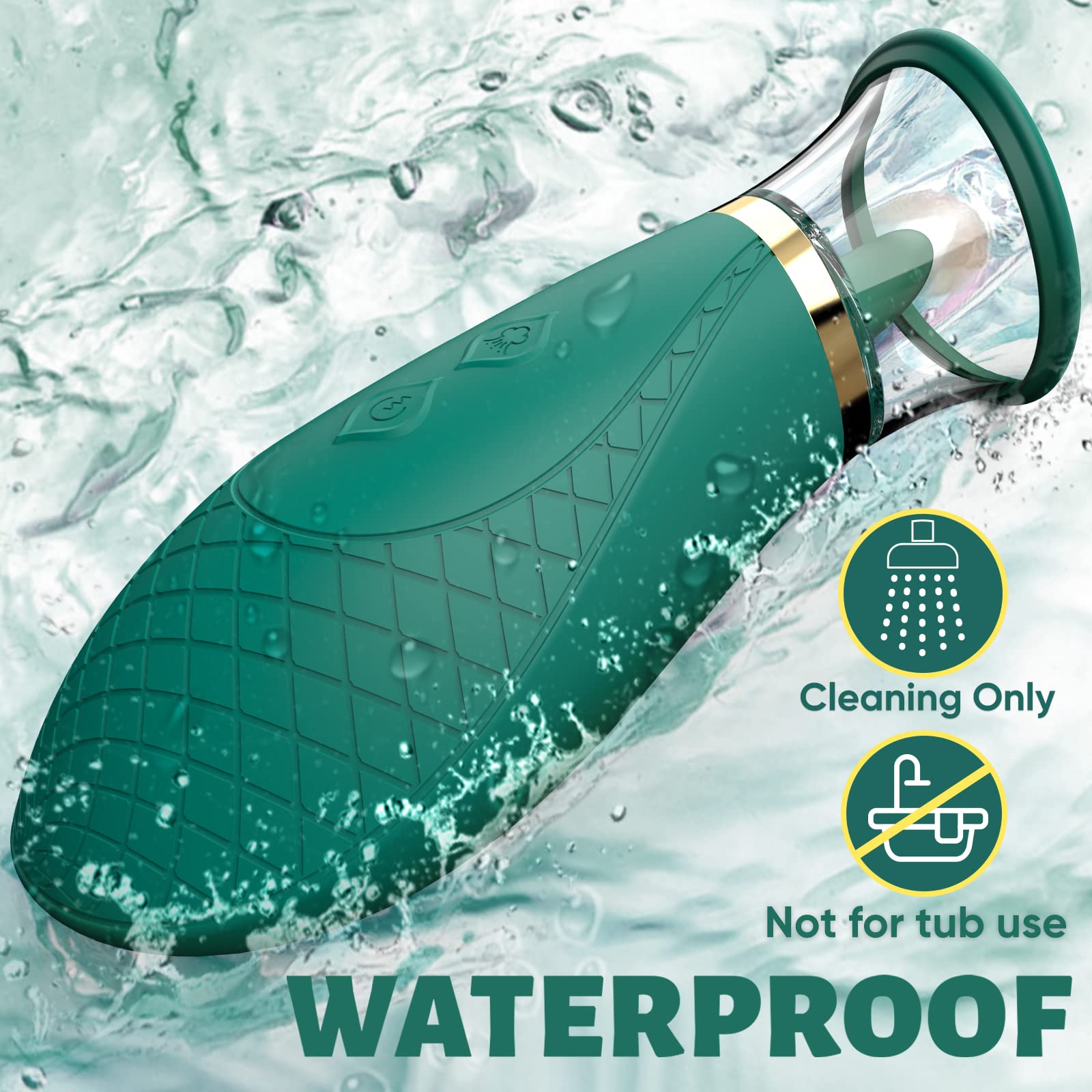 Jesbenna Clitoral Sucking Vibrator Sex Toys, 3 Sucking 9 Licking Modes Nipples Clit Sucker for Quick Orgasm, Tongue Vibrators Adult Toys for Women Couples, (S337): Green