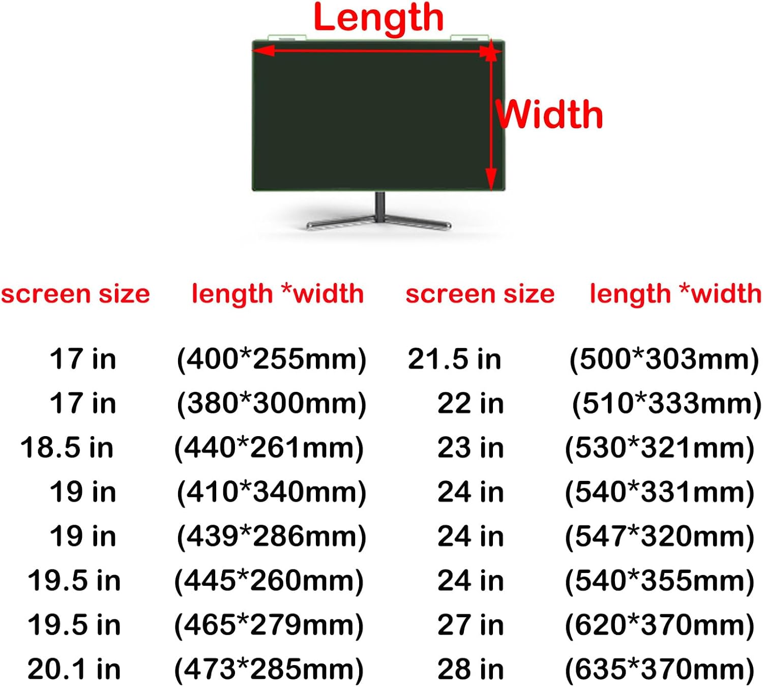 OSUKI Anti Blue Light Screen Filter,Computer Blue Light Blocking Screen Protector,Anti-UV,Eye Protection Filter Film,Hanging type,for 17-28 inch Diagonal LED PC Monitor,Notebook,19.5in (465 * 279mm)
