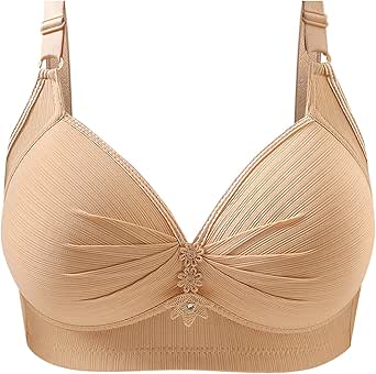 Vinperfor Soutien Gorge Dos Nu - Invisible Soutien Gorge Dos Transparent Multiples Et Convertibles Sans Coutures à Léger Rembourrage(Nude, 85E