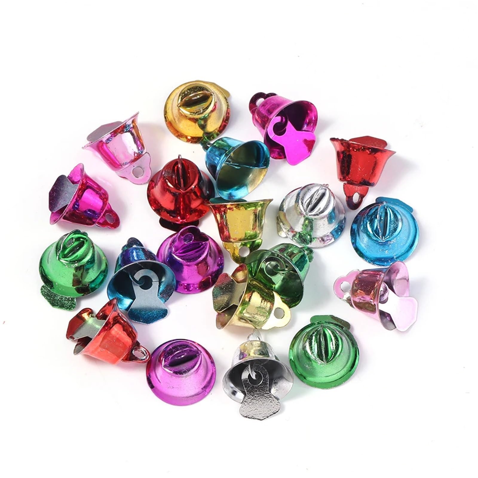 Christmas Bells 30pcs 21mm Color Christmas Decoration Jingle Bells Pendants Hanging Festival Party Making Wind Chimes Decorations for Festival And Party Holiday Decorations