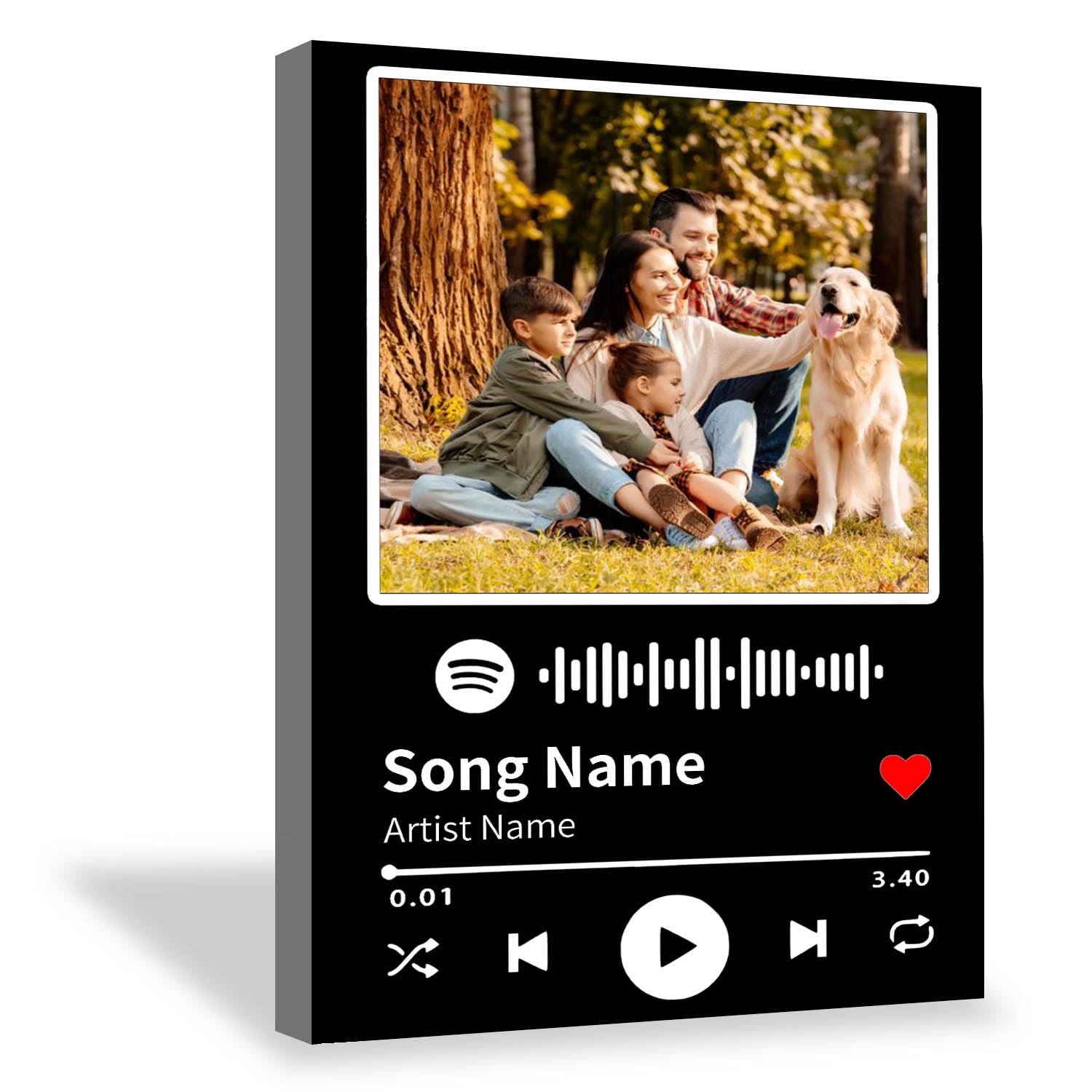 Custom Spotify Canvas Art - Regali di compleanno personalizzati per uomini e donne, anniversari, regali di San Valentino, copertine di album, poster musicale su tela personalizzato con foto