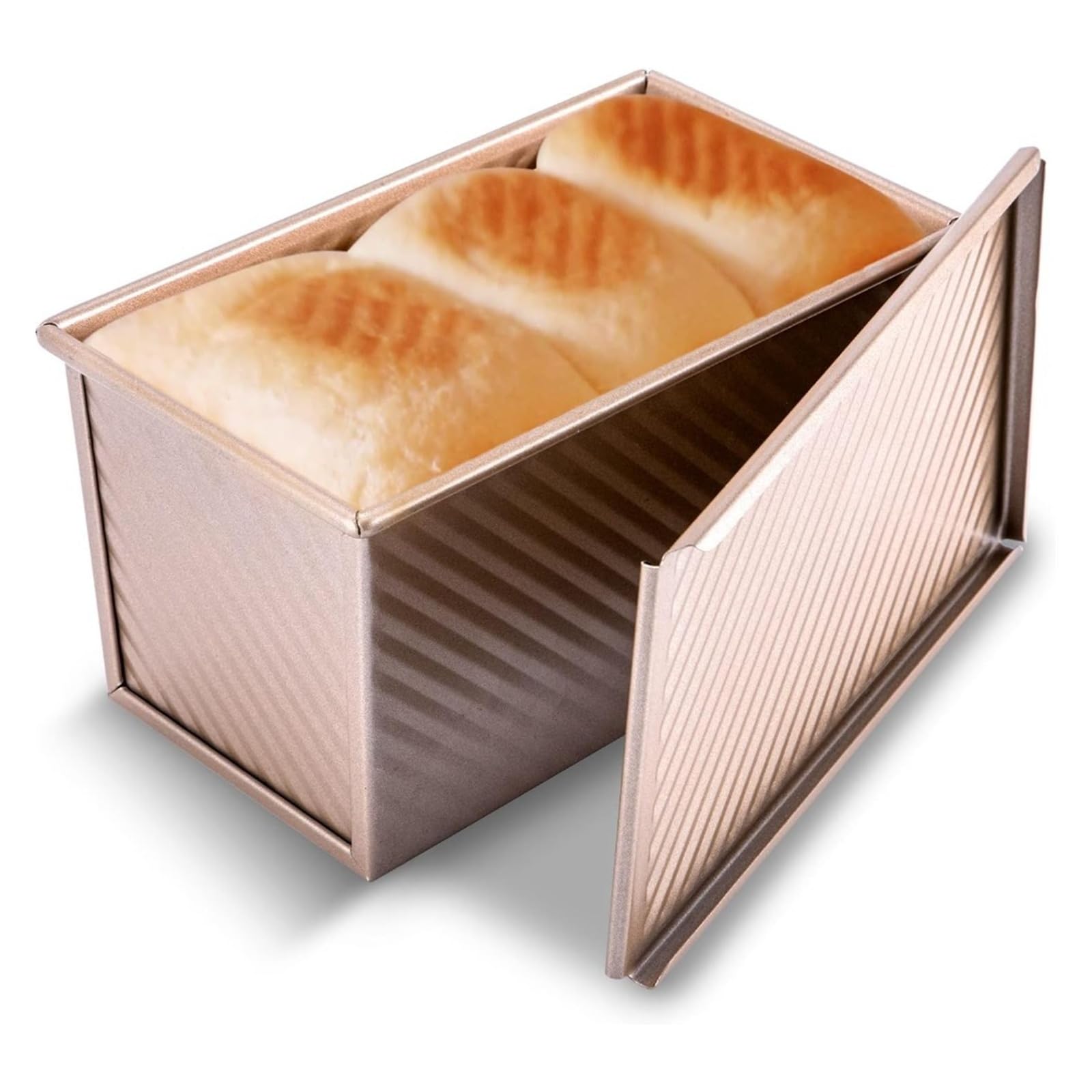 HIZON Moule à pain rectangulaire avec couvercle, ustensiles de cuisson antiadhésifs