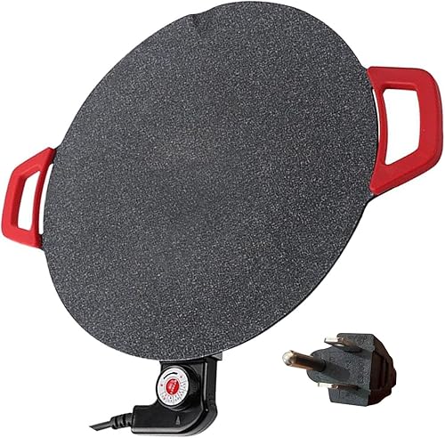 Miniatura 5 de Parrilla eléctrica sin humo para barbacoa, bandeja para hornear antiadherente, sartén para hacer panqueques con asa, parrilla coreana