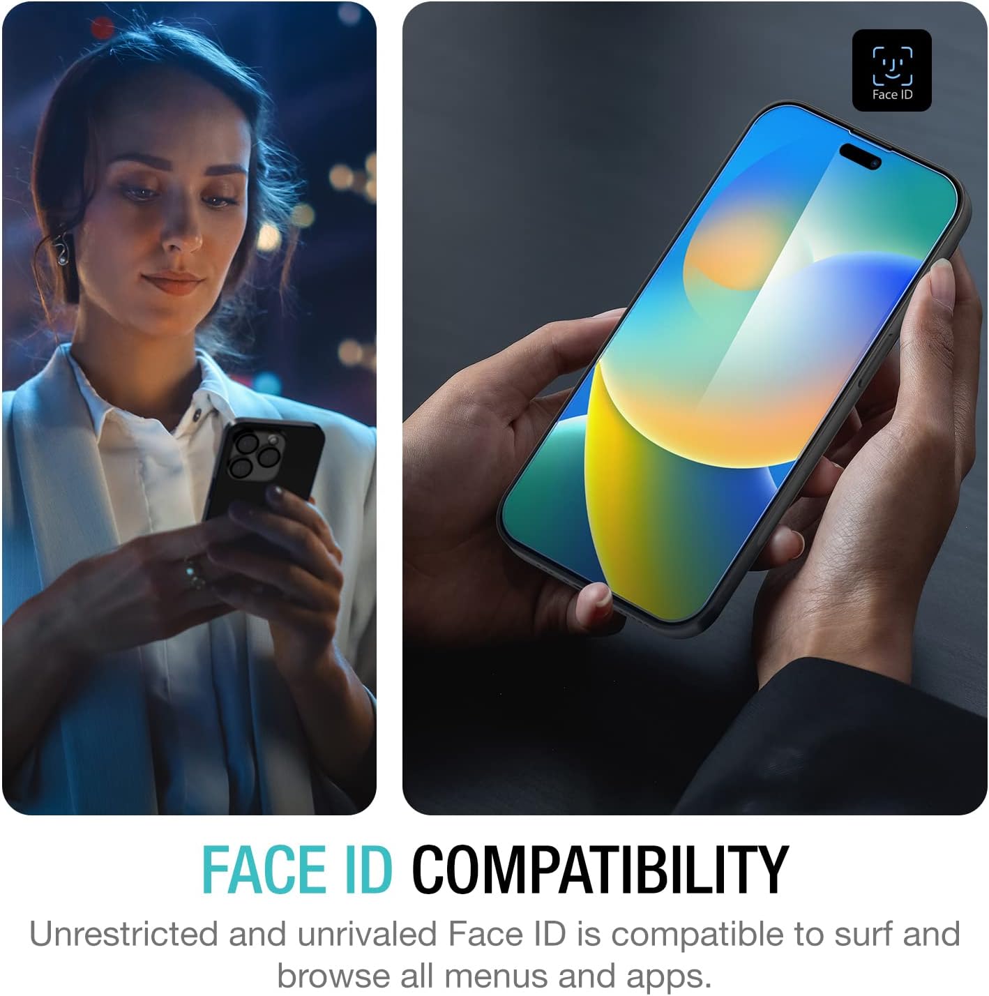 Purity (3+2 Pack Designed for iPhone 14 Pro 2022, 3 Pack Screen Protector + 2 Pack Camera Lens Protector [Tempered Glass], Slim Case Compatible Premium HD 9H 6.1 Inch Film Protection