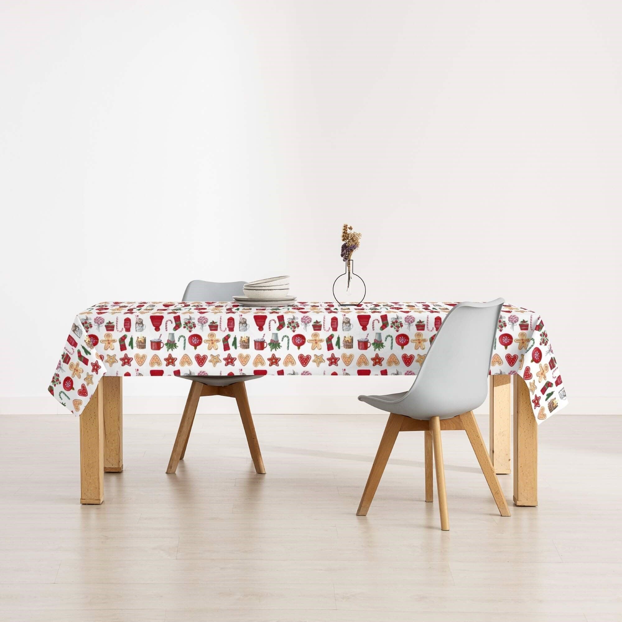 BELUM Nappe de Noël | Nappe Anti-Taches Table rectangulaire résinée | Nappe en résine (Acte plastifié) | Nappe de Table | Nappe de Table Maison (300 x 140 cm)