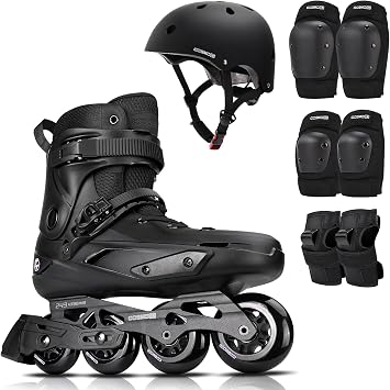 TT high Performance Inline Skates with Helmet & Protective Gear Set, Adult Men Women Roller Blades Bundle with Knee Pads Elbow Pads Wrist Guards