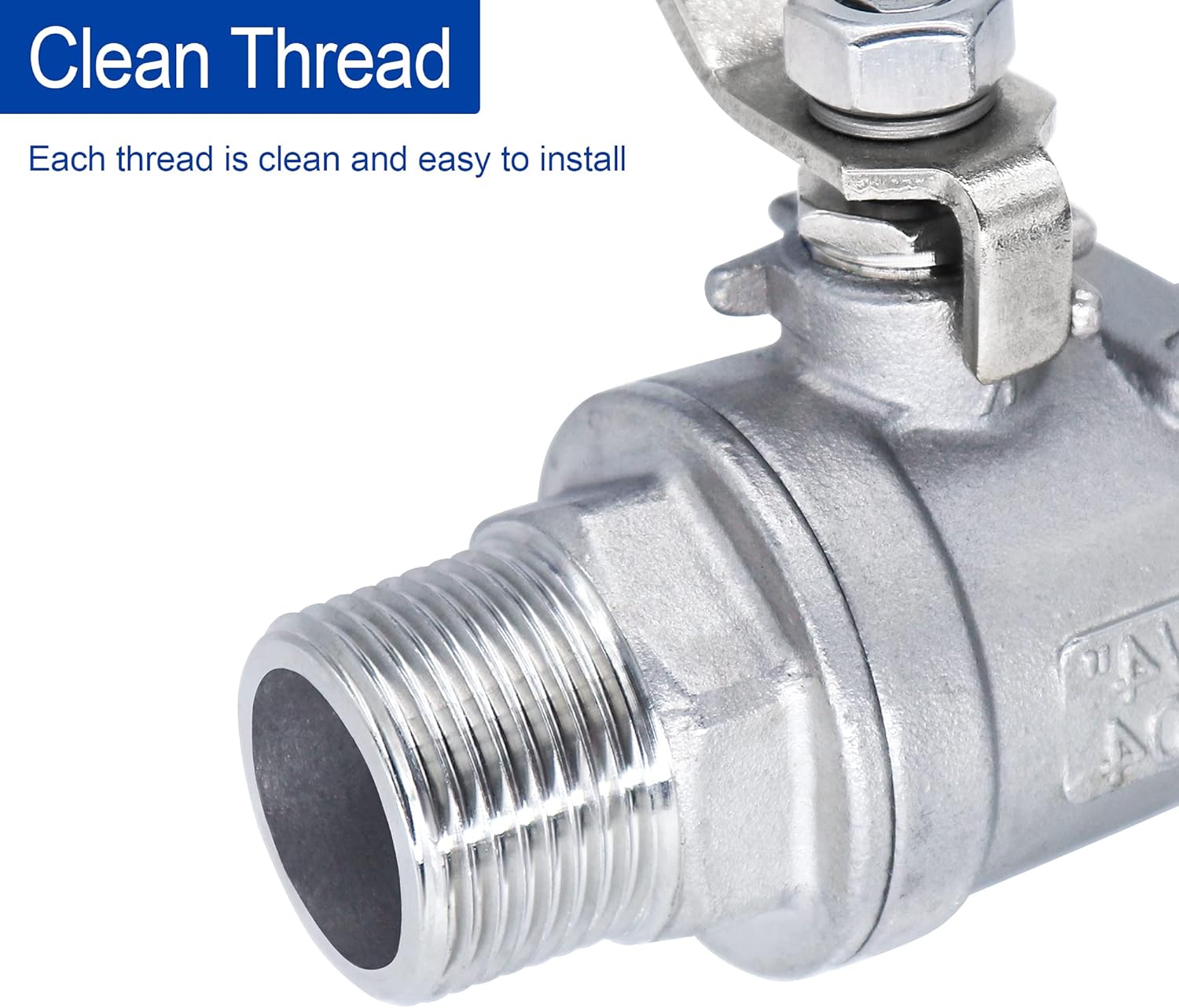 1 Inch Stainless Steel Ball Valve 1 Inch Full Port Ball Valve 1" to 1" NPT Shut Off Valve Female X Male Ball Valve for Water Oil and Gas with Long Handle Shut Off Switch, 1000 WOG (2 pack)