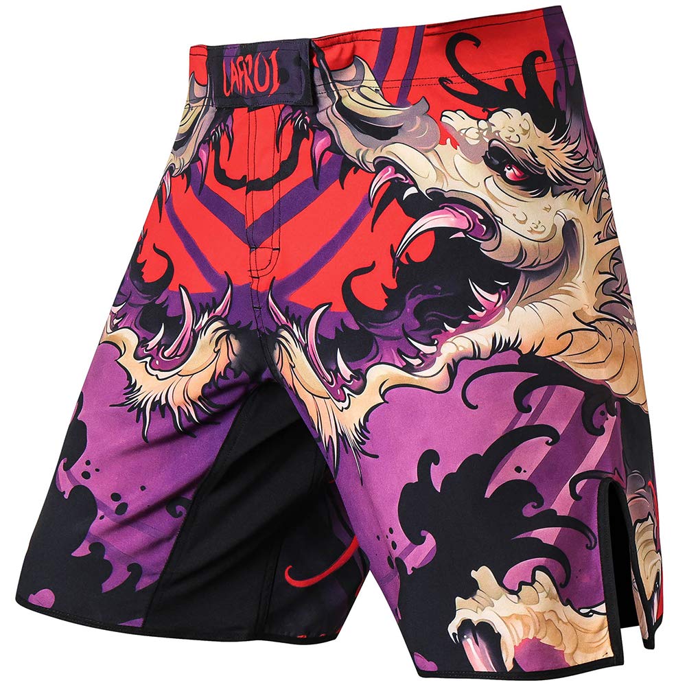 LAFROI QJK01 Pantaloni da MMA, Boxe, Cross Training e Altri Sport da Combattimento, con Coulisse e Tasca