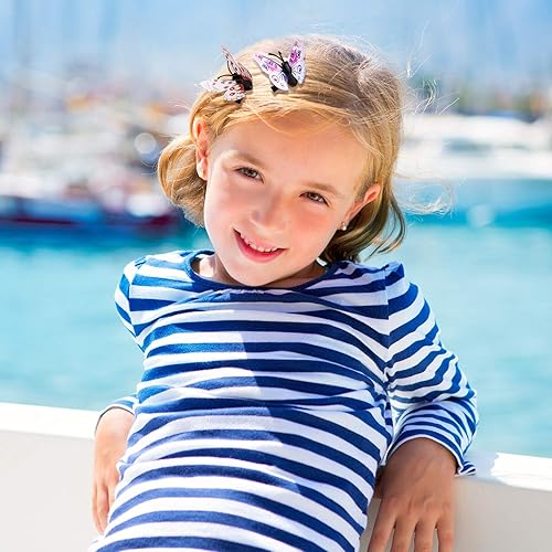 Miniatura 6 de 36 pinzas de mariposas para el cabello para mujeres, coloridos clips de mariposas 3D Día de San Valentín recuerdos de fiesta