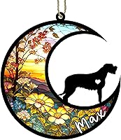 Vista 86 de Memorial personalizado para perro, adorno de Navidad de perro pastor alemán con nombre, razas personalizadas, atrapasador de luz para pérdida
