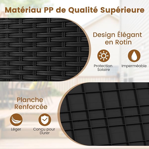GOPLUS Waterproof Outdoor Garden Chest, 96L, HDPE Lockable Gas Spring, Handle, Bench Pouffe 1 People, Load 80 kg for Balcony Swimming Pool (Black, 58 x 44 x 54 cm, 96 L) - 4