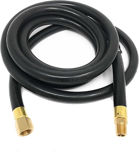 Conjunto de manguera de gas propano de baja presión de 8 pies, con bengala hembra de 3/8 pulgadas x 1/4 pulgadas macho NPT accesorios de latón para