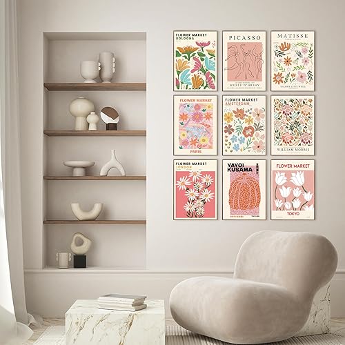 Miniatura 2 de Pósteres de mercado de flores, impresiones artísticas minimalistas para pared, impresiones de Matisse, Picasso Yayoi Kusama William Morris, arte de