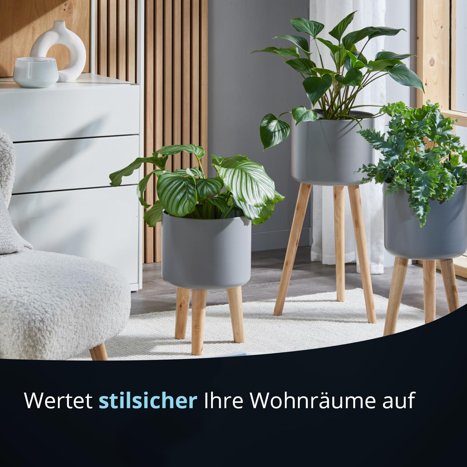 Runder Blumentopf Aus Polypropylen – 25 Cm Durchmesser & Höhe, Mit Wasserreservoir